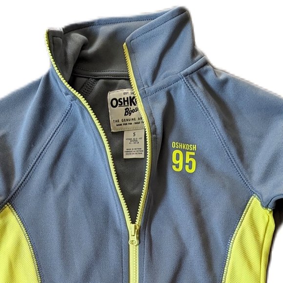 Oshkosh B'gosh Girl's Activewear Jacket High Neck Full Zip Lightweight 5… - Picture 3 of 5